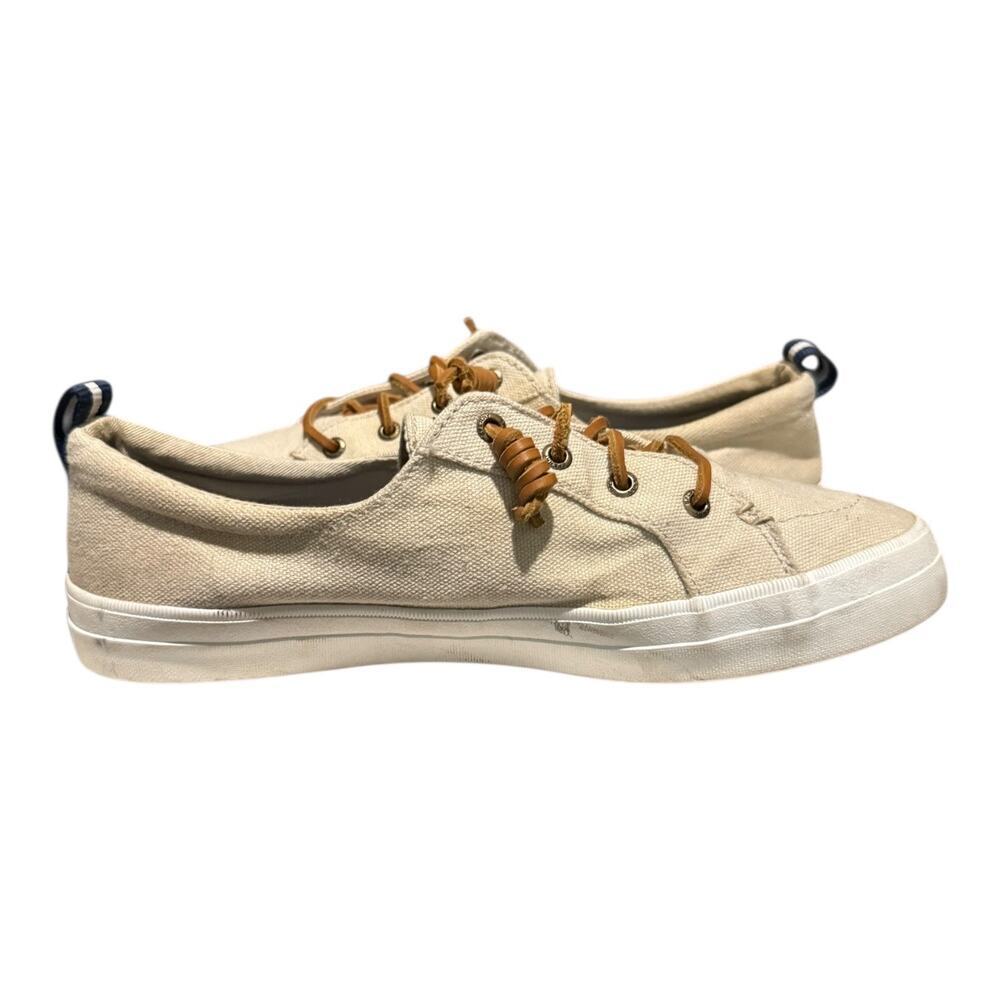 Sperry Top Sider Women’s Crest Vibe Linen Sneakers Boat Memory Foam Size 9.5 M - Picture 8 of 9